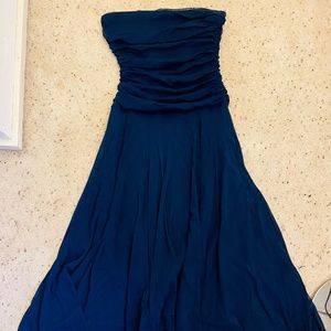 Elana Kattan Strapless Ruched Bodice Dress